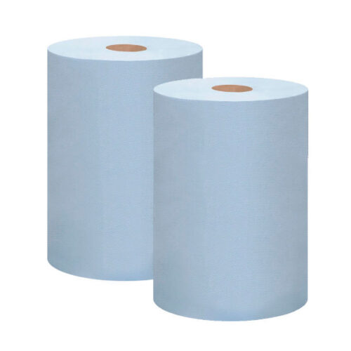 Aftørringsrulle XXL, 2-lags, 36 cm x 350 m, blå, 2 ruller