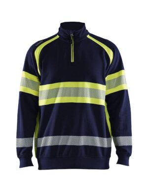 Blåkläder High vis sweatshirt m krave