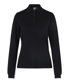 Langærmet poloshirt | stretch | dame