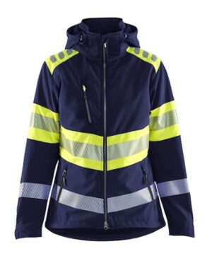 DAME HIGH VIS SOFTSHELL JAKKE