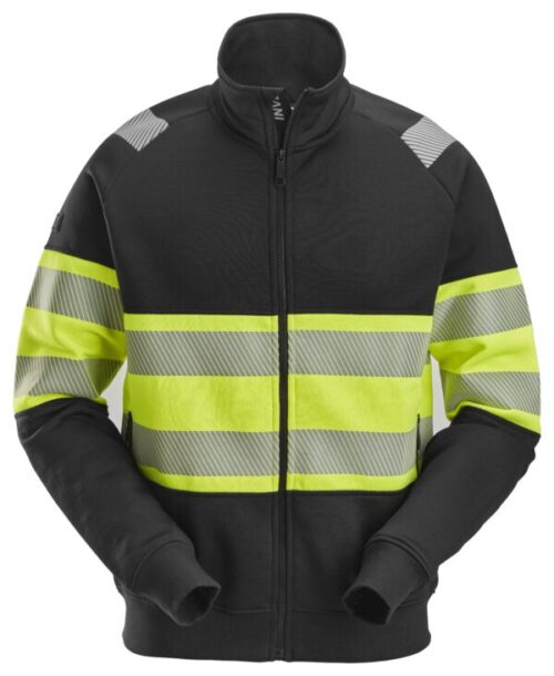 Snickers High-Vis sweatjakke med lang lynlås