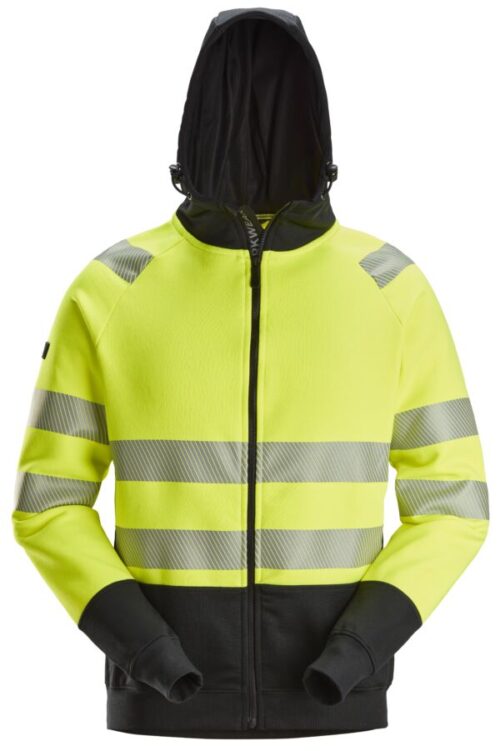 Snickers High-Vis hættetrøje med lang lynlås