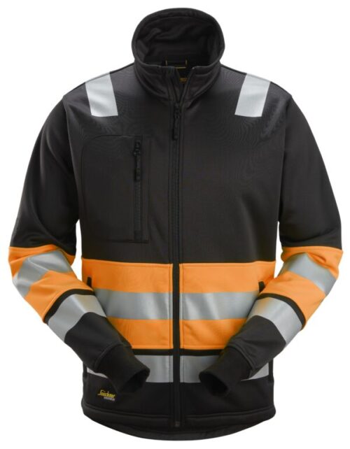 Snickers High-Vis sweatjakke med lang lynlås