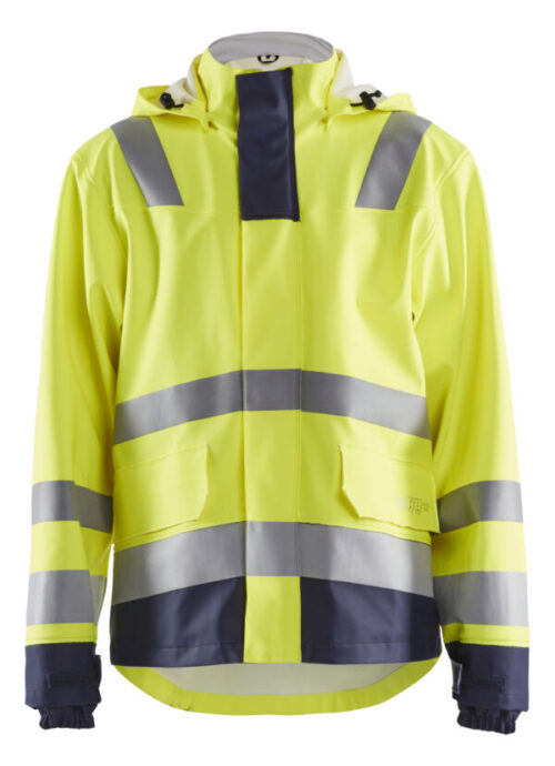 Blåkläder High Vis Flammehæmmende Regnjakke Level 2