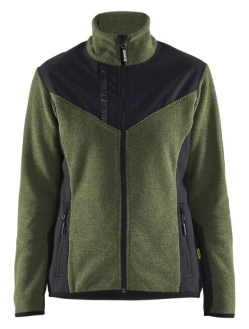 Blåkläder Dame Strikket jakke med Softshell