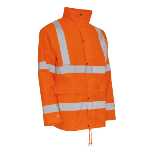 Elka Dry Zone Visible PU Regnjakke Hi-Vis med refleksstriber