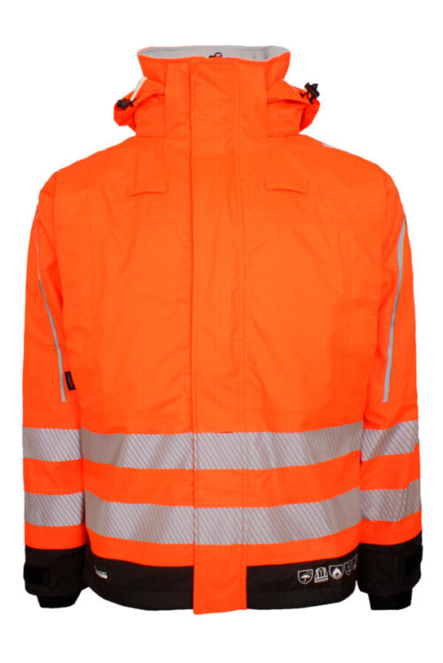 Multinorm Hi-Vis jakke i kraftig rivfast kvalitet med foer