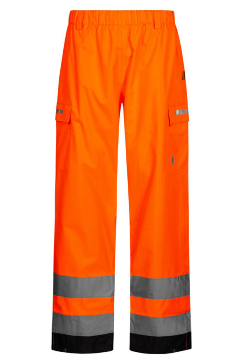 Åndbare Hi-Vis regnbukser i en lettere metervare med god slidstyrke