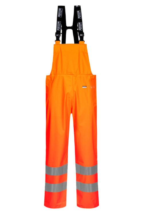 Brandhæmmende Hi-Vis regnoveralls i PU kvalitet