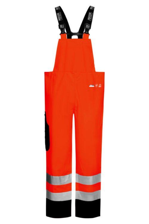 Brandhæmmende Hi-Vis regnoveralls i kraftig PU kvalitet