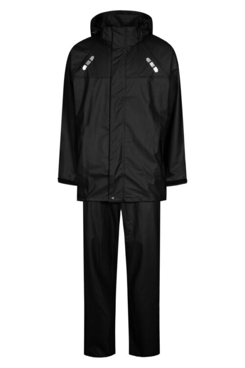Regnsæt med jakke og bukser i PU kvalitet