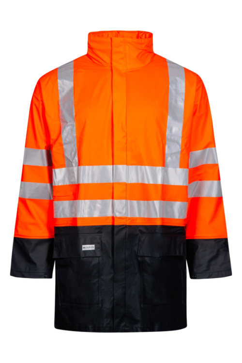 Hi-Vis regnjakke i PU kvalitet