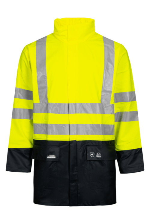 Hi-Vis regnjakke i PU kvalitet