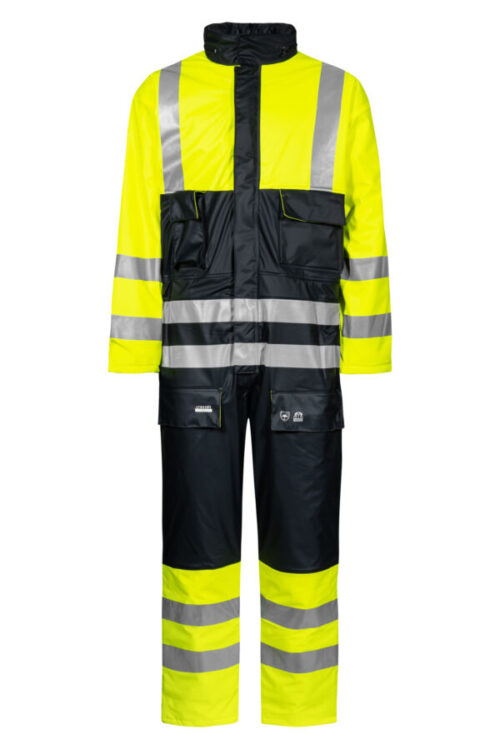 Hi-Vis vinterkedeldragt i PU kvalitet med quiltet foer