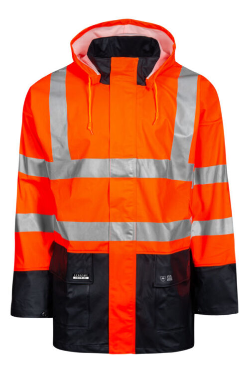 Hi-Vis regnjakke i PU kvalitet