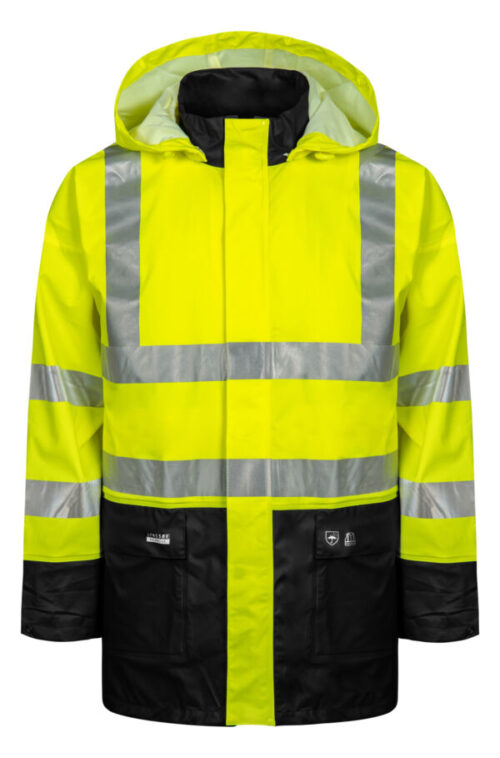 Hi-Vis regnjakke i PU kvalitet