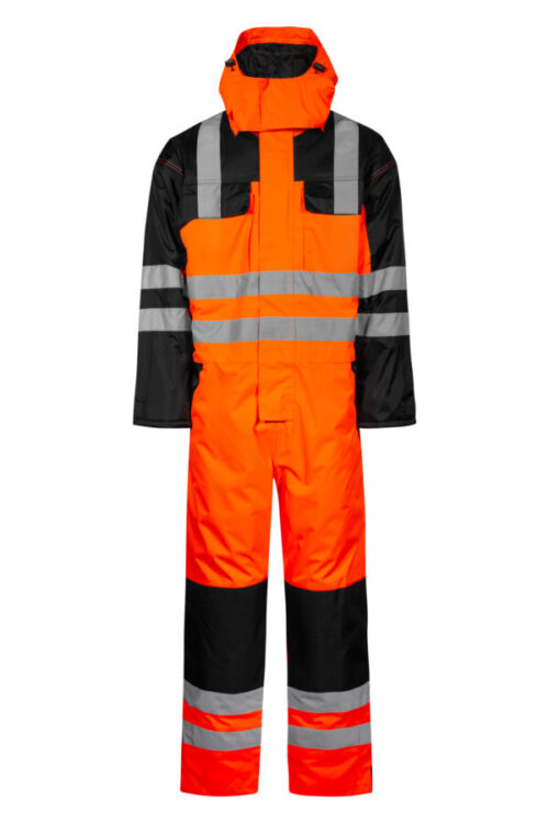 Hi-Vis vinterkedeldragt i kraftig polyester kvalitet med quiltet foer
