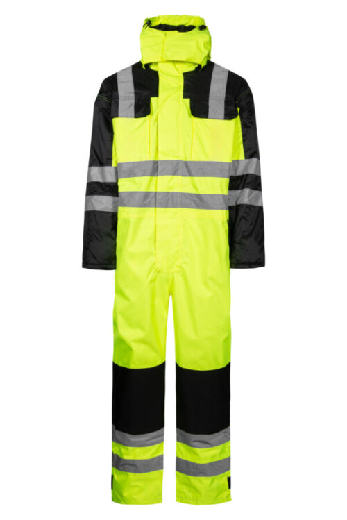 Hi-Vis vinterkedeldragt i kraftig polyester kvalitet med quiltet foer
