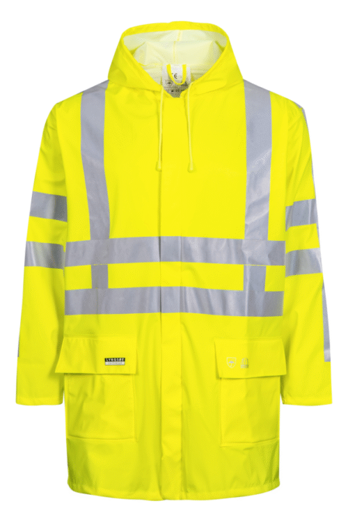 Hi-Vis regnjakke i PU kvalitet