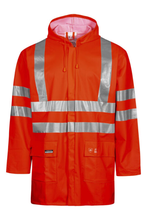 Hi-Vis regnjakke i PU kvalitet