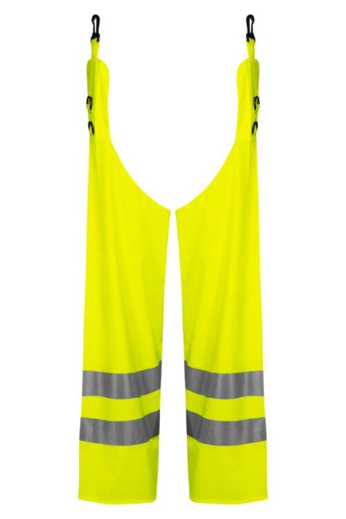 Hi-Vis leggings med krog og spænde til fastgørelse i PU kvalitet