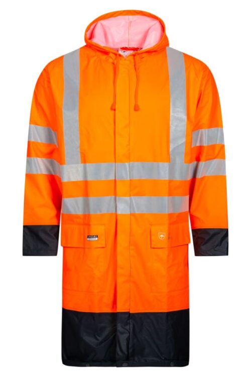 Hi-Vis regnjakke i PU kvalitet