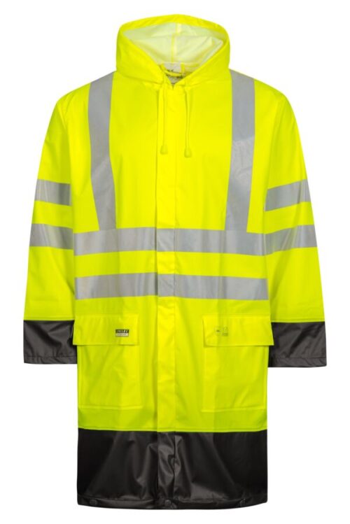Hi-Vis regnjakke i PU kvalitet
