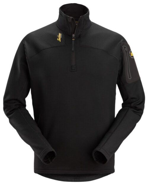 Snickers Body Mapping Microfleece pullover med kort lynlås