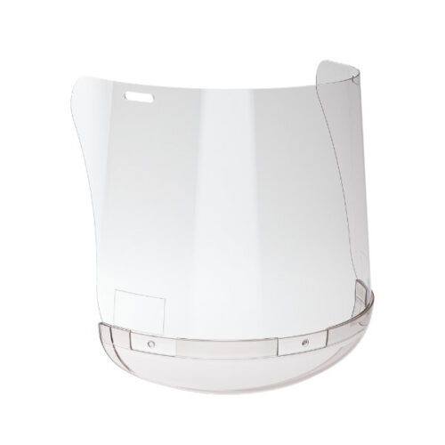 Visir med hagebeskyttelse i polykarbonat