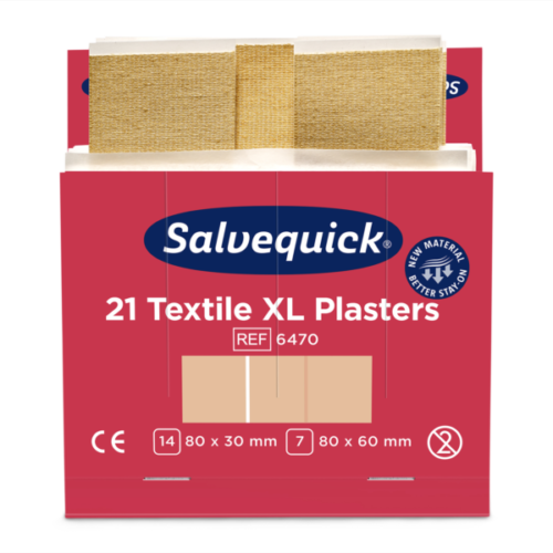 Extra Large Textile Plasters 21 pcs 6 Refill