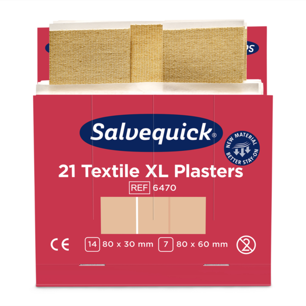 1002271250_f Extra Large Textile Plasters 21 pcs 6 Refill